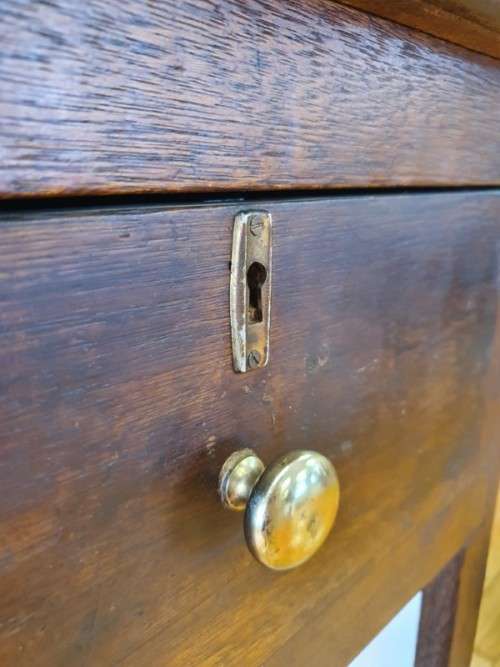 A single top drawer wood cabinet with three bottom shelves-Xmas sale