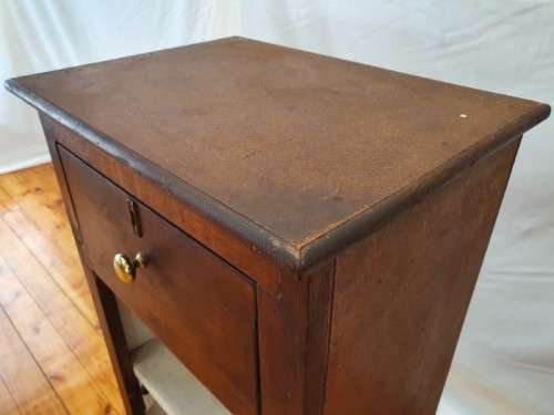 A single top drawer wood cabinet with three bottom shelves-Xmas sale