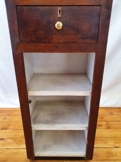 A single top drawer wood cabinet with three bottom shelves-Xmas sale