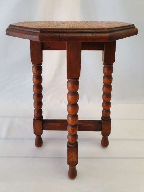 A lovely vintage solid teak small octagonal side table-Xmas sale!