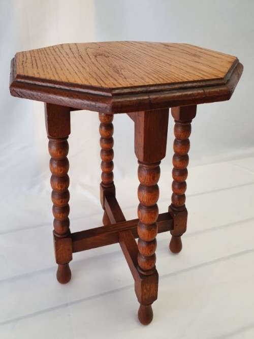 A lovely vintage solid teak small octagonal side table-Xmas sale!