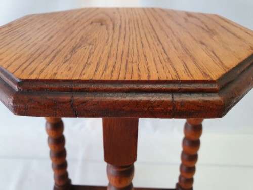 A lovely vintage solid teak small octagonal side table-Xmas sale!
