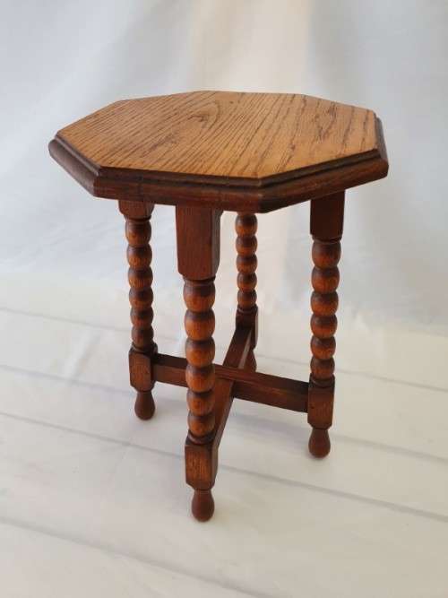 A lovely vintage solid teak small octagonal side table-Xmas sale!