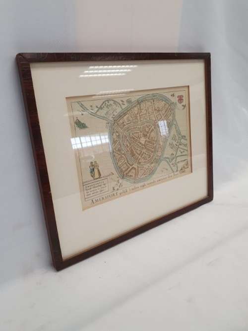 A stunning framed and detailed print of a Amersfort 1580 map. Xmas sale