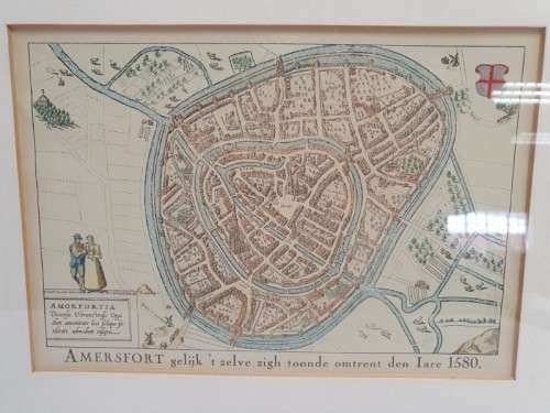 A stunning framed and detailed print of a Amersfort 1580 map. Xmas sale