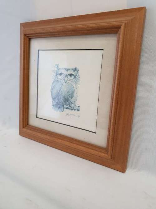 A lovely little framed print of an Owl! XMAS SALE