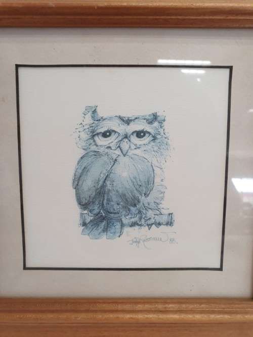 A lovely little framed print of an Owl! XMAS SALE