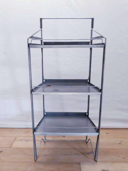 A sturdy 3 tier metal shelf