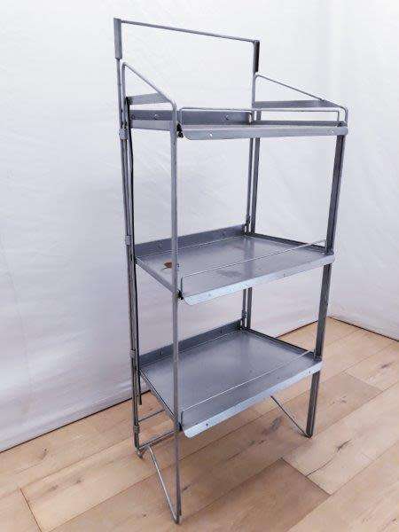 A sturdy 3 tier metal shelf