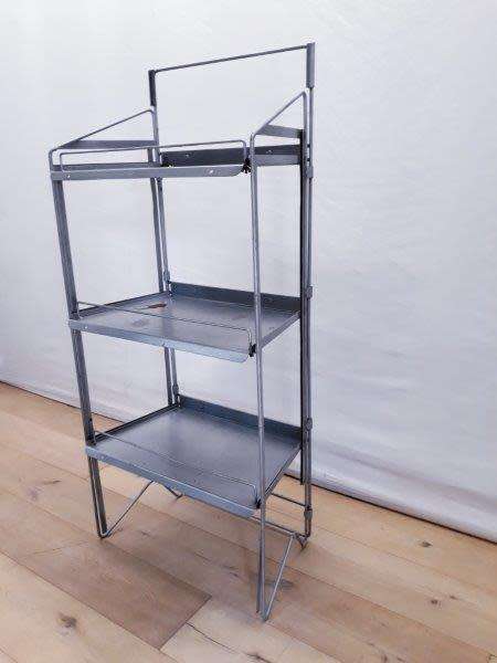 A sturdy 3 tier metal shelf