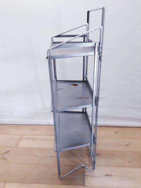 A sturdy 3 tier metal shelf