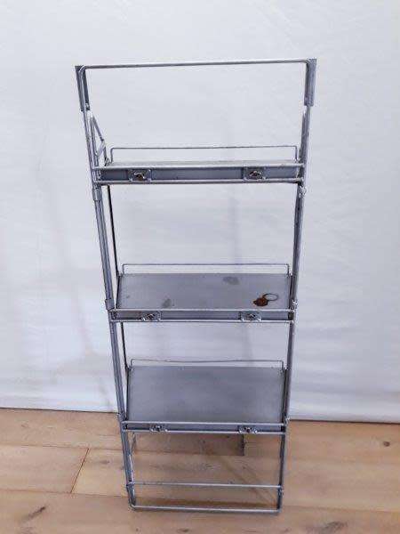 A sturdy 3 tier metal shelf