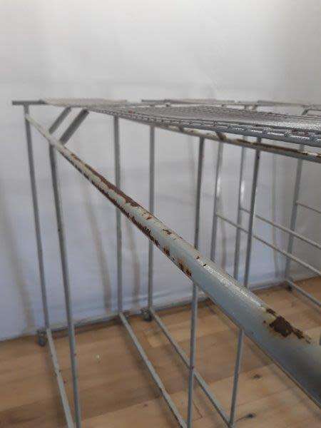 3 industrial size metal clothes hanging rails on wheels