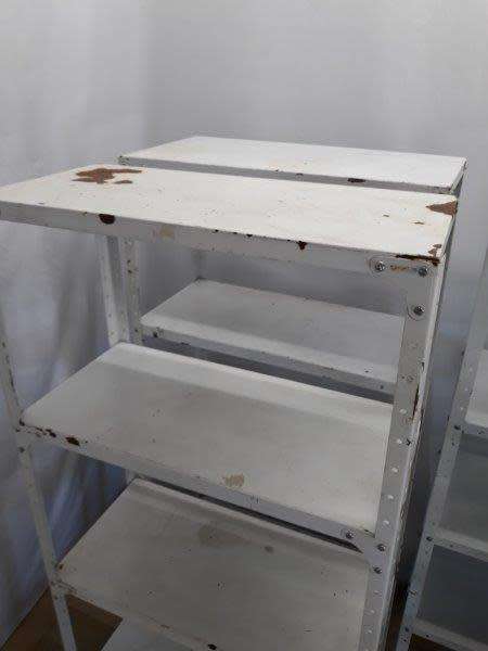 A job lot of 5 metal shelves, 4 same size 1 smaller