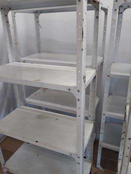 A job lot of 5 metal shelves, 4 same size 1 smaller