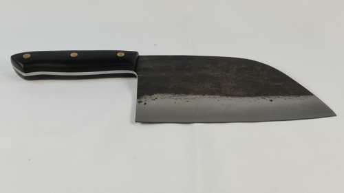 Hammer Forged High Carbon Steel Full Tang Butcher Cleaver with Leather Sheath