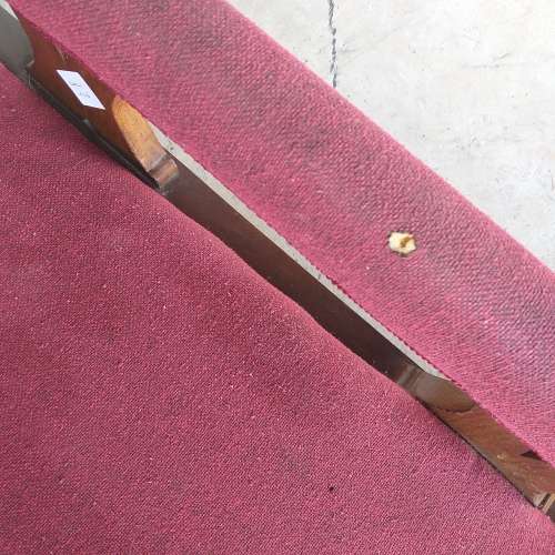 A wonderful antique Edwardian solid Teak Queen Anne Chaise Lounge sofa