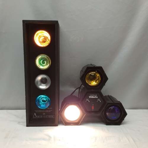 Two fabulous multi-coloured strobe lights/ disco lights with assorted settings options