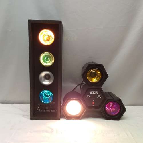 Two fabulous multi-coloured strobe lights/ disco lights with assorted settings options