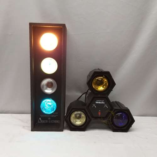Two fabulous multi-coloured strobe lights/ disco lights with assorted settings options