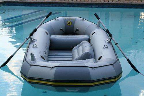 MARINER INTEX 4 INFLATABLE BOAT WITH OARS AND 3 CUSHIONS! EXCELLENT CONDITION!!!
