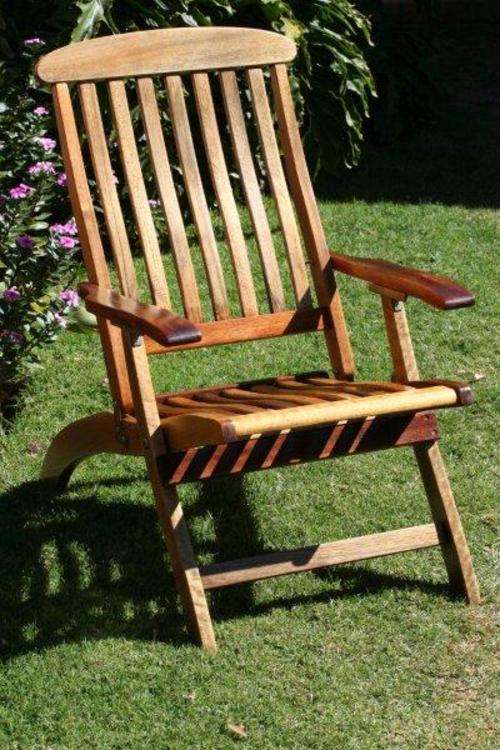 A STUNNING SCHOU SOLID TIMBER DECK CHAIR WITH ADJUSTABLE BACK-REST! THIS IS VERY NICE...
