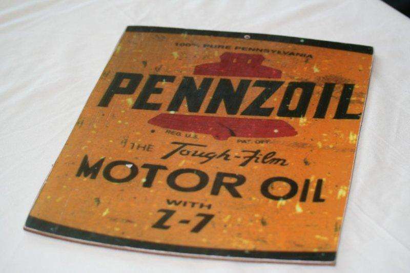 AN AWESOME PENNZOIL 'TOUGH FILM' MOTOR OIL SIGN!!! VERY COOL...