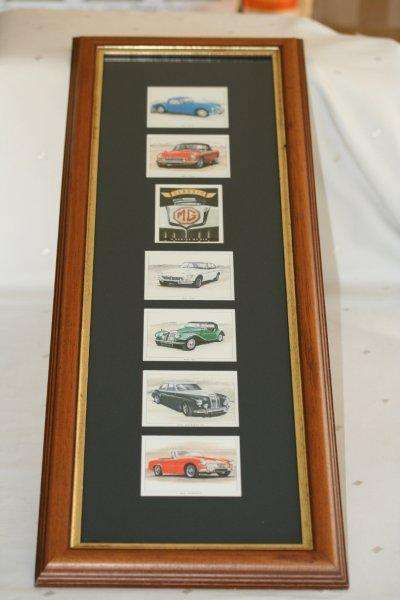 AN TOTALLY AWESOME FRAMED 'MG CLASSIC SERIES' CARDS!!! VERY COOL...