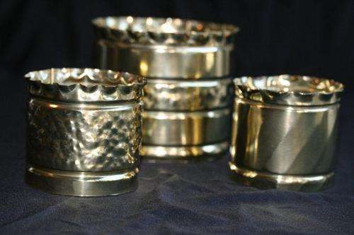 SOLID BRASS MINI PLANT HOLDERS / CONTAINERS. THREE VERY BEAUTIFUL, REALLY NICE ITEMS!!!