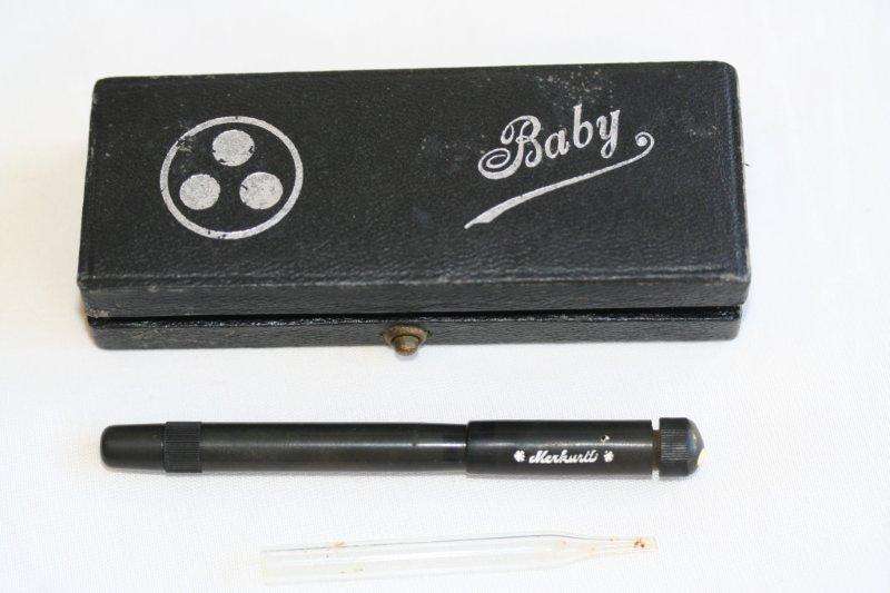 A RARE 1920 MERKURIT EYE DROPPER FOUNTAIN PEN IN THE ORIGINAL BOX!!!!!!!!! AWESOME FIND....