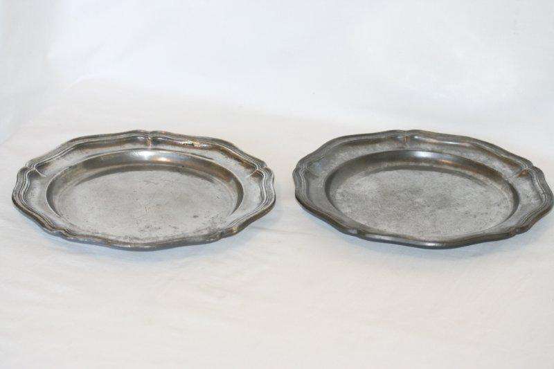 STUNNING OLD HALLMARKED ENGLISH PEWTER PLATES! EXCEPTIONAL HEAVY PLATES - BID PER PLATE!
