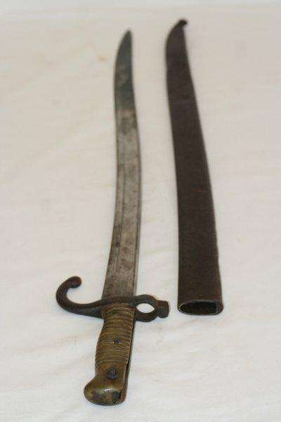 A STUNNING FRENCH MODEL 1866 "CHASSEPOT"YATAGHAN SWORD BAYONET!!! VERY RARE, VERY COLLECTABLE...