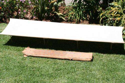 OLD ORIGINAL CAMPING STRETCHER!!! VERY STURDY AND VERY NICE...