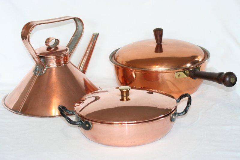 ***JOB LOT*** ANTIQUE FINE COPPERWARE -  POT, PAN & KETTLE!!! AWESOME - ONE BID FOR ALL...