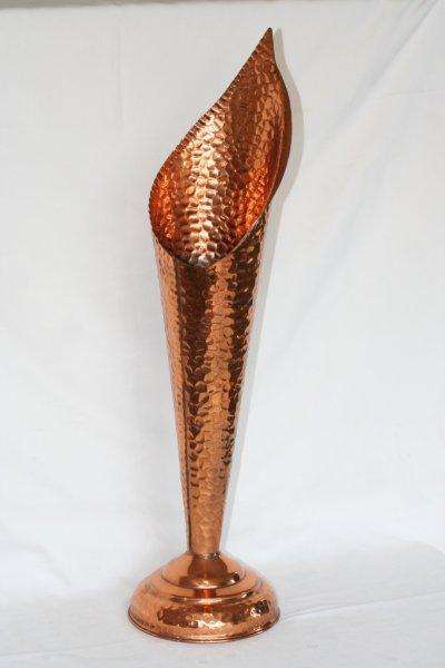 ANTIQUE LARGE COPPER "HAMMERTONE" VASE!!! AWESOME...