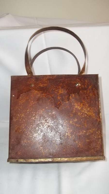 VERY UNUSUAL RUSTED METAL EFFECT HANDBAG - SOMETHING QUITE DIFFERENT