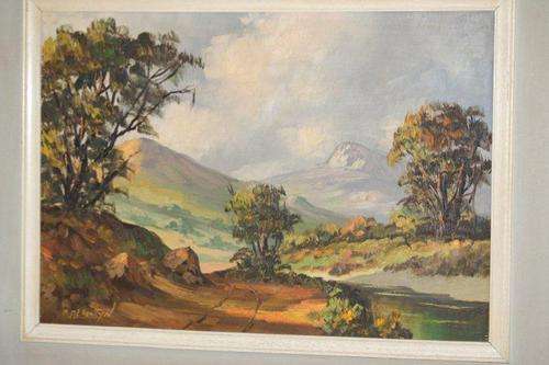 STUNNING ORIGINAL MICHAEL ALBERTYN OIL ON CANVAS BOARD - BEAUTIFUL LANDSCAPE NEAR NELSPRUIT, TVL!!!
