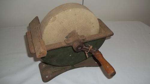 ANTIQUE GRINDING STONE / GRINDING WHEEL/ WET STONE /KNIFE SHARPENING STONE