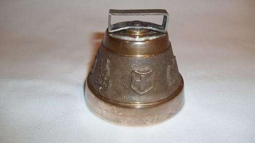 WOW!! STUNNING ANTIQUE SWISS SOLID BRASS COW/GOAT BELL WITH PRETTY DESIGNS