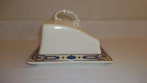 STUNNING VINTAGE WH GRINDLEY "IVORY RANGE" "THE HINGHAM PATTERN" LARGE BUTTER DISH WITH LID