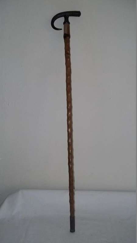 AMAZING AND QUITE UNIQUE RIGI-KALTBAD OF SWITZERLAND MOUNTAIN GOAT HORN WALKING STICK