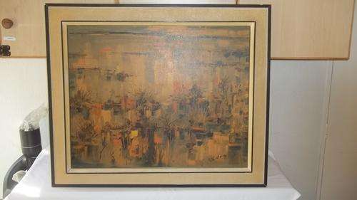 A FANTASTIC VINTAGE FRAMED PRINT OF FAMOUS ARTIST ROGER QUINTAINE'S "LA CAMARGUE" - QUITE BEAUTIFUL