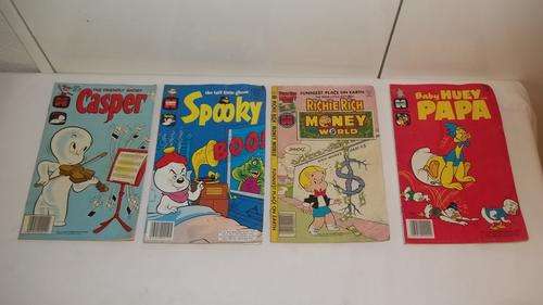 FOUR AWESOME CHILDRENS COMIC BOOKS INCLUDING CASPER, RICHIE RICH, BABY HUEY AND SPOOKY