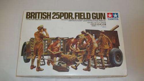 AN AWESOME 1/35 MODEL BRITISH 25PDR FIELD GUN KIT STILL IN IT'S ORIGINAL BOX AND PACKAGING & MANUAL