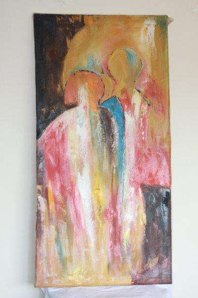 AWESOME ORIGINAL ABSTRACT OIL PAINTING ON CANVAS! VERY BEAUTIFUL AND SELLING FOR A BARGAIN