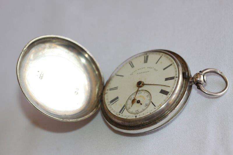 WOW!!! AN ANTIQUE circa EARLY 1800's HALLMARKED 800 SILVER POCKET WATCH FROM LONDON!!!