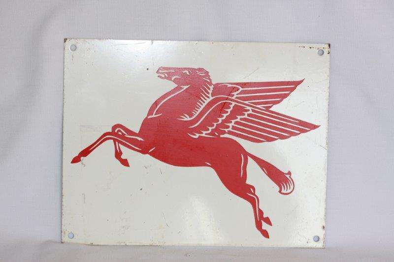 WOW! AN AWESOME VINTAGE PEGASUS METAL SIGN! RARE & COLLECTABLE!