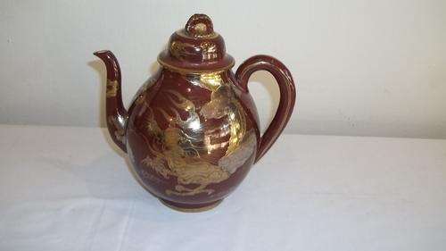 A STUNNING VINTAGE "LOURENCO MARQUES" CASA COIMBRA HOTEL PORCELAIN TEAPOT