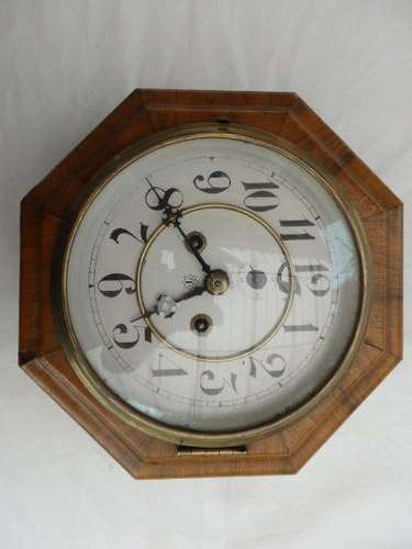A VERY RARE ANTIQUE (PRE 1900's) GERMAN JUNGHANS CHIMING WALL CLOCK WITH A ROSEWOOD CASING