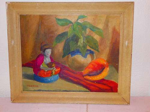 A STUNNING FRAMED STILL LIFE OIL ON BOARD PAINTING BY A WINIFRED MCBRIDE - THEY ARE NICE PIECES